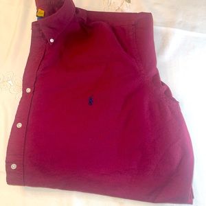 Burgundy polo casual shirt